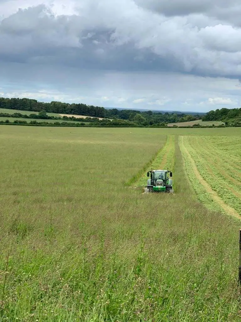 Plank Bros contracting — machinery at work in the field